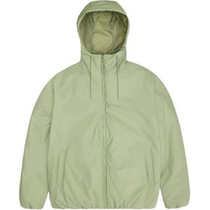 Rains, Heren, Jassen, Groen, Maat: XL Leer,