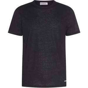 Jil Sander, Heren, Tops, Zwart, Maat: S Katoen,