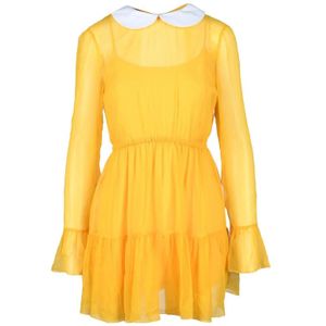 Gucci, Dames, Jurken, Geel, Maat: S Chiffon,