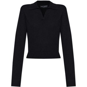 Dolce & Gabbana, Dames, Truien, Zwart, Maat: XS Kasjmier,