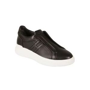 Hogan Zwarte Slip-On Sneakers Flatform Zool , Black , Heren , Maat: 44 1/2 EU
