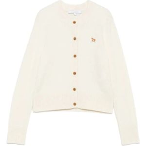 Maison Kitsuné, Dames, Truien, Beige, Maat: L Wol,