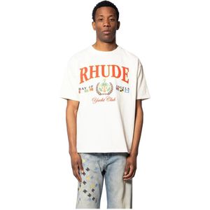 Rhude, Heren, Tops, Wit, Maat: 2XL
