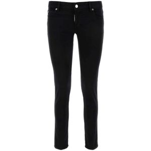 Dsquared2 Zwarte stretch denim Jennifer jeans , Black , Dames , Maat: 4XS