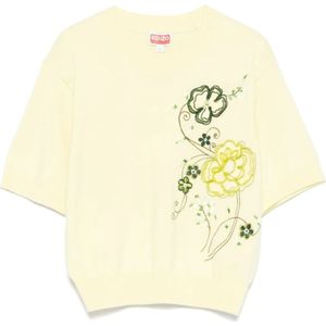 Kenzo, Dames, Truien, Beige, Maat: XS