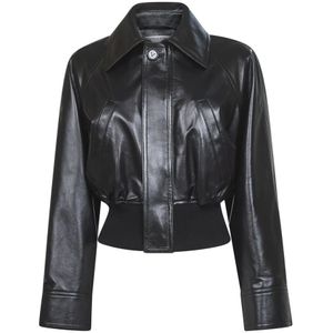 Bottega Veneta, Dames, Jassen, Zwart, Maat: S