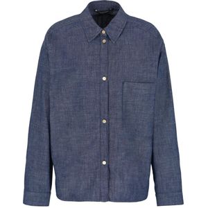 Armani Exchange - Overhemd - Blauw - Katoen - Relaxte Pasvorm