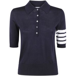 Thom Browne, Dames, Truien, Blauw, Maat: S