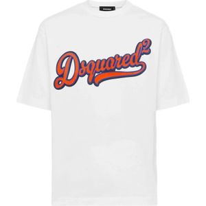 Dsquared2, Heren, Tops, Wit, Maat: M