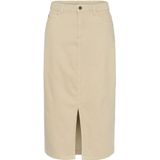 Kaffe - KAzelina - Lange Denim Rok - Beige - Midi-lengte