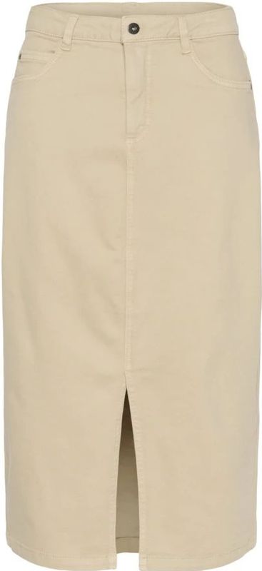 Kaffe - KAzelina - Lange Denim Rok - Beige - Midi-lengte