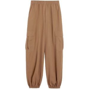 Max Mara, Dames, Broeken, Bruin, Maat: S Katoen,