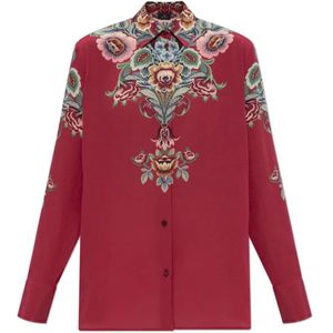 Etro, Dames, Blouses & Shirts, Rood, Maat: L Zijde,