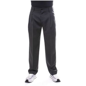 Dolce & Gabbana, Heren, Broeken, Grijs, Maat: S Wol,