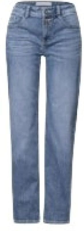 Street One - Straight Leg Jeans - Blauw - Casual Fit - Katoen