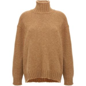 Jil Sander, Dames, Truien, Beige, Maat: L Wol,