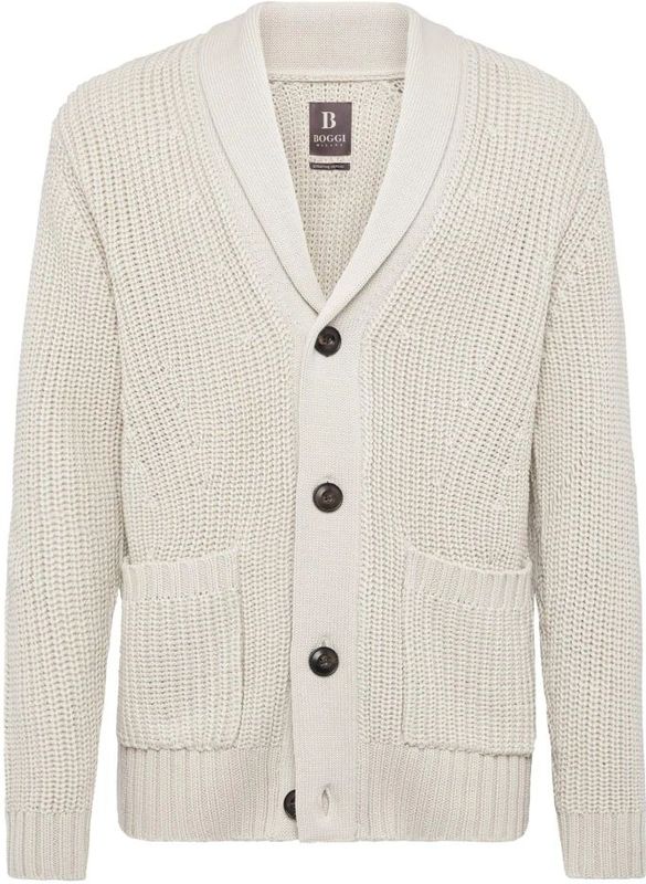 Boggi Milano Gebreid vest  ecru