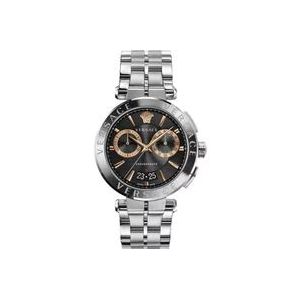 Versace Zwitserse Chronograaf Roestvrijstalen Horloge , Gray , Heren , Maat: ONE Size