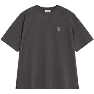 Maison Kitsuné, Heren, Tops, Grijs, Maat: L Katoen,