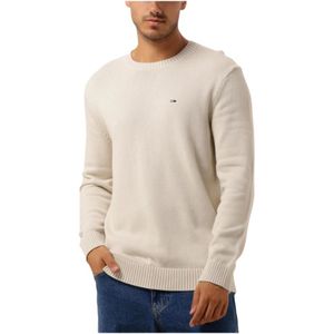 Tommy Jeans - Heren Essential C-neck Sweater - Beige - Katoen