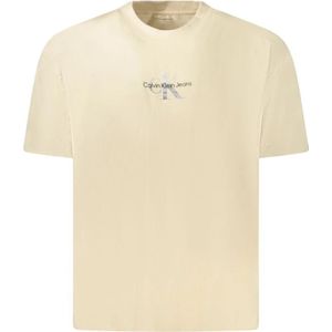 Calvin Klein, Dames, Tops, Beige, Maat: L Katoen,