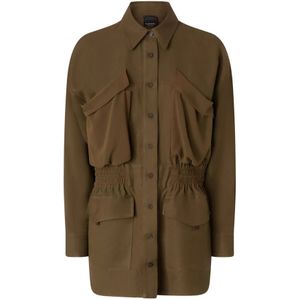 Pinko, Dames, Jassen, Groen, Maat: 2XS Katoen,