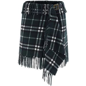 Burberry, Dames, Rokken, Groen, Maat: M Wol,