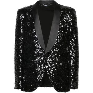 Dolce & Gabbana - Paillettenjas - Zwart - Heren