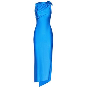 Coperni, Dames, Jurken, Blauw, Maat: S Polyamide,