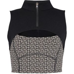 Balmain Topjes , Black , Dames , Maat: S