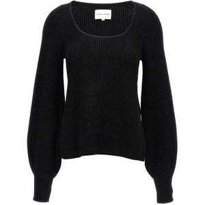 Loulou Studio, Dames, Truien, Zwart, Maat: S Kasjmier,