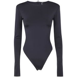 Entire Studios, Dames, Tops, Zwart, Maat: L Nylon,