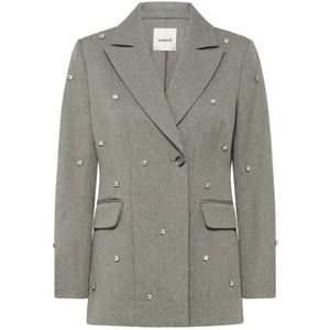 Soaked in Luxury, Dames, Jassen, Grijs, Maat: L Leer,