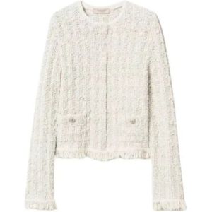 Twinset, Dames, Jassen, Beige, Maat: S Katoen,