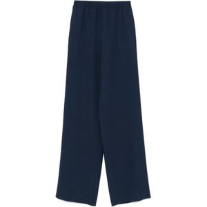 Valentino, Dames, Broeken, Blauw, Maat: S Zijde,