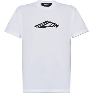 Dsquared2, Dames, Tops, Wit, Maat: XS Katoen,