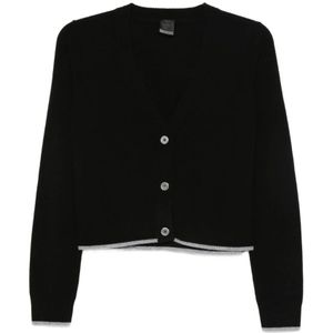 Pinko - Stromboli Cardigan - Vesten - Zwart - Wol-cashmere mix