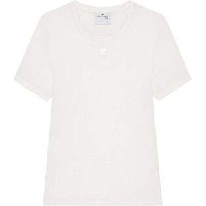 Courrèges, Dames, Tops, Wit, Maat: M Katoen,