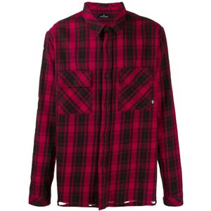 Marcelo Burlon, Heren, Overhemden, Rood, Maat: M Katoen,