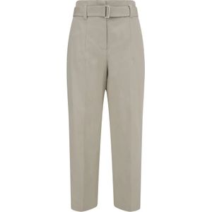 Brunello Cucinelli, Dames, Broeken, Beige, Maat: XS Linnen,