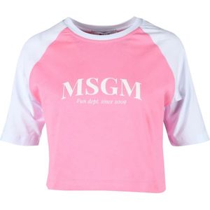 Msgm, Dames, Tops, Roze, Maat: L Katoen,