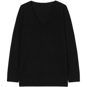 Marina Rinaldi, Dames, Truien, Zwart, Maat: M Wol,