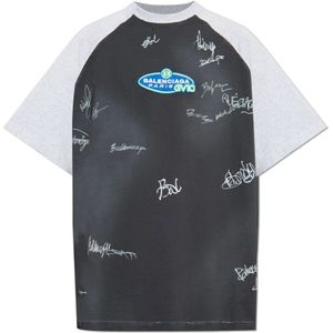 Balenciaga, Heren, Tops, Grijs, Maat: M Katoen,