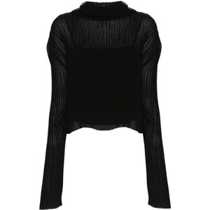 MM6 Maison Margiela, Dames, Blouses & Shirts, Zwart, Maat: L Katoen,