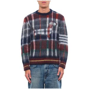 Thom Browne, Heren, Truien, Veelkleurig, Maat: M Wol,