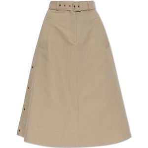 Moncler, Dames, Rokken, Beige, Maat: 2XS Katoen,