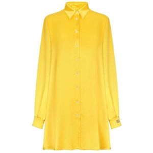 Dolce & Gabbana, Dames, Blouses & Shirts, Geel, Maat: XS Zijde,