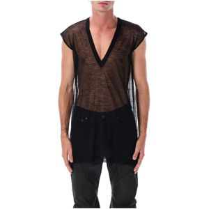 Rick Owens, Heren, Tops, Zwart, Maat: L Wol,