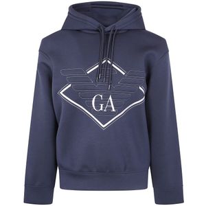 Emporio Armani, Heren, Sweatshirts & Hoodies, Blauw, Maat: M