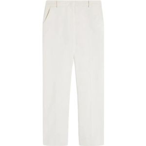 Weekend Max Mara, Dames, Broeken, Wit, Maat: S Corduroy,
